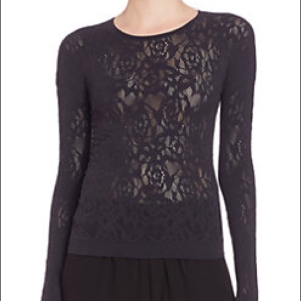 McQ Alexander McQueen Mesh Lace Top - Picture 1 of 2